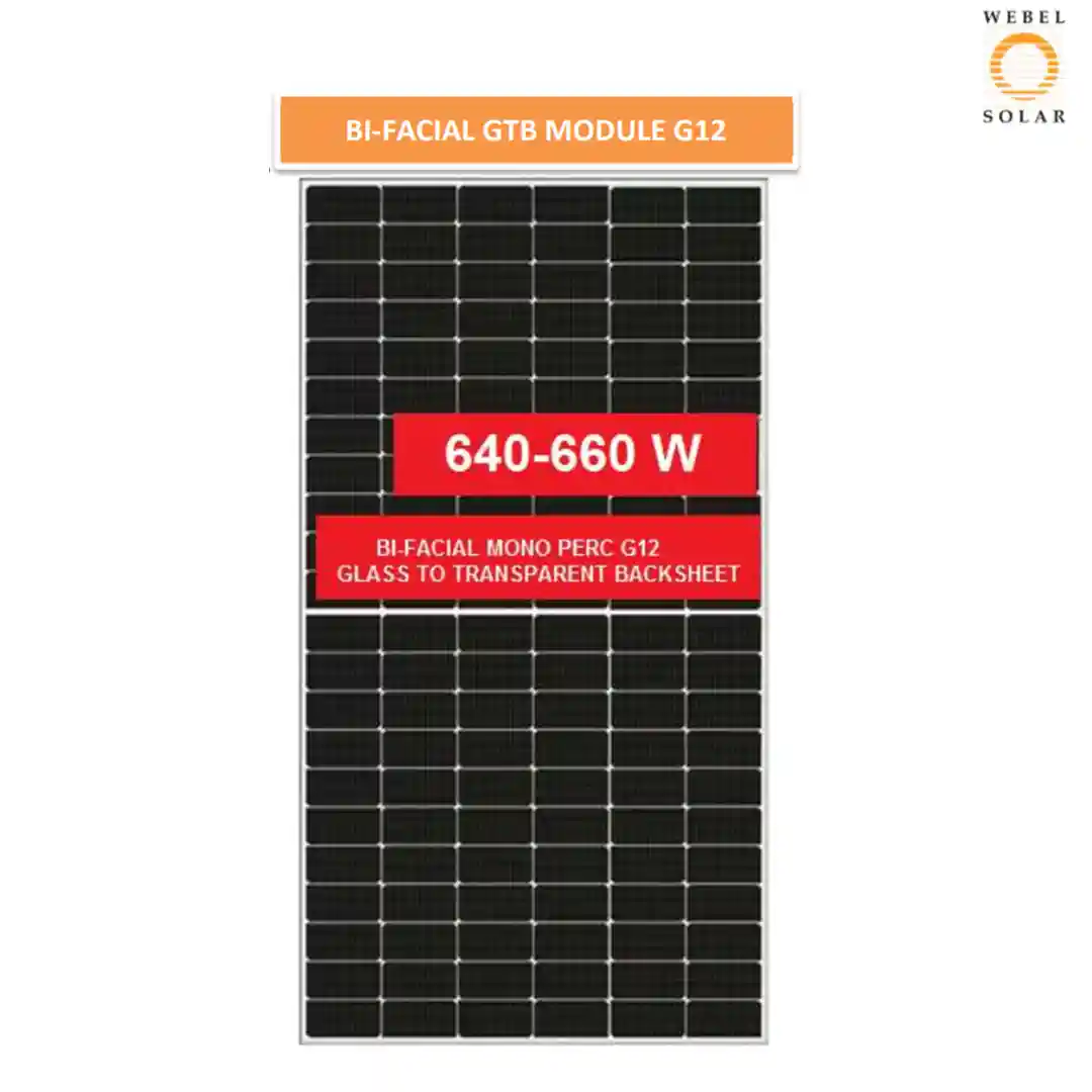 BI-FACIAL GTB MODULE G12 copy Websol W6600-GTB-MP – 640–660Wp Bifacial Mono PERC Half-Cut Solar Module - Image 1