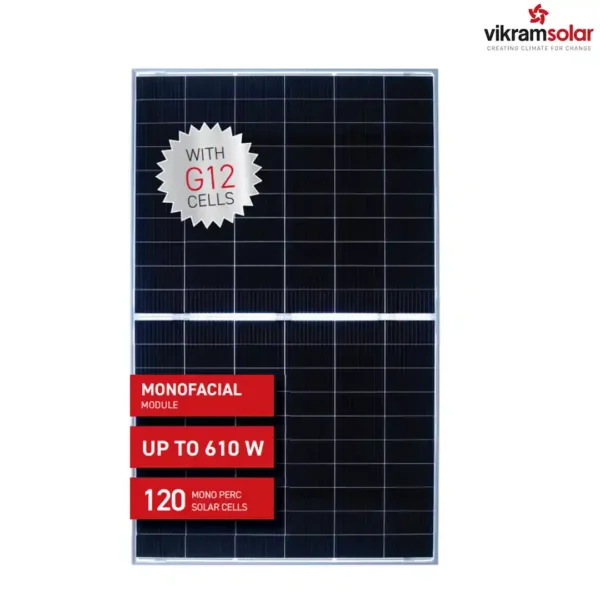 Vikram Solar Paradea VSMDH.60.AAA.05 – 590–615 Wp High-Efficiency Bifacial Glass-Glass Mono PERC Solar Module