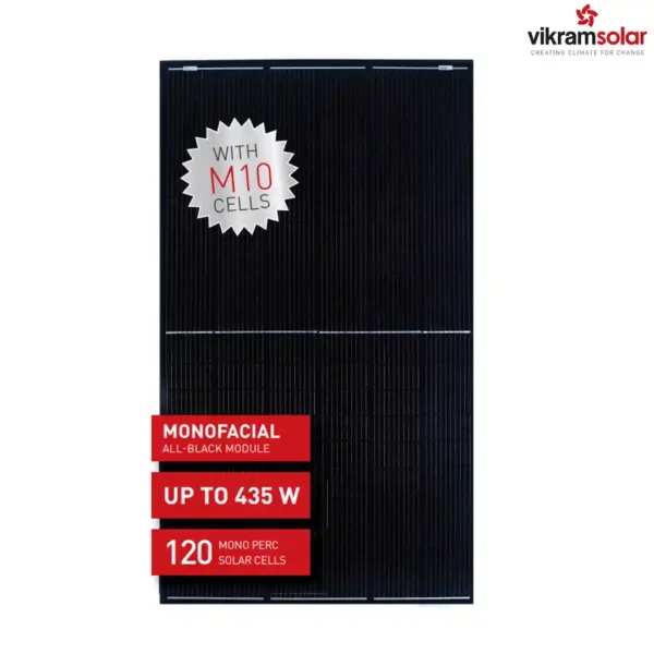Vikram Solar High-Efficiency 420–450W Bifacial Glass-to-Transparent Backsheet PV Modules
