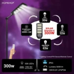 300W Solar Powered Street Light with Automatic Waterproof Sensor – High-Performance Outdoor Lighting for Home & Garden - Image 3