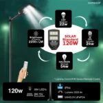120W Solar Street Light with Automatic Motion Sensor – High-Power Outdoor Lighting for Home & Garden - Image 3