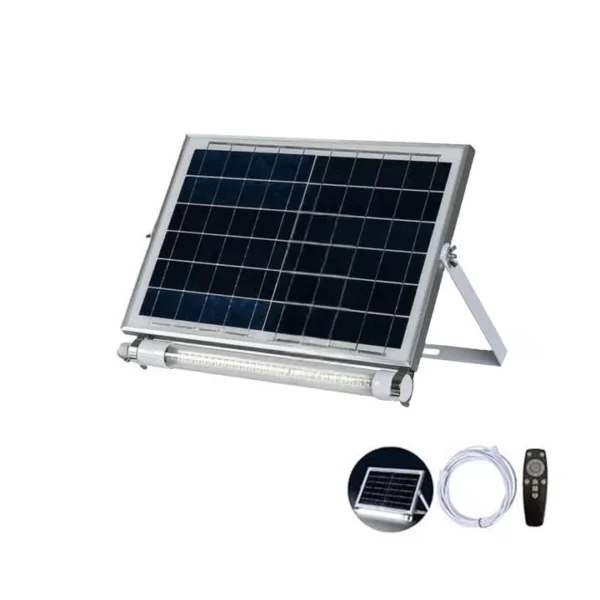 60W Solar LED Tube Light – Waterproof Wall Light for Home & Outdoor Use with 5M Cable (Cool White)