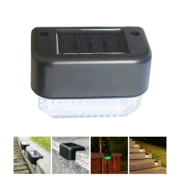 Solar Step Lights Outdoor – Waterproof LED Decorative Fence Lights for Garden, Yard, Patio & Railings (Warm & Multicolor)