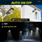 60W Solar LED Street Light – Waterproof Outdoor Lighting with Motion Sensor & Remote Control for Home and Garden - Image 6