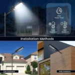 Solar Road Light Waterproof Motion Sensor Lamp for Outdoor Home Garden with Remote Control (300W) - Image 6