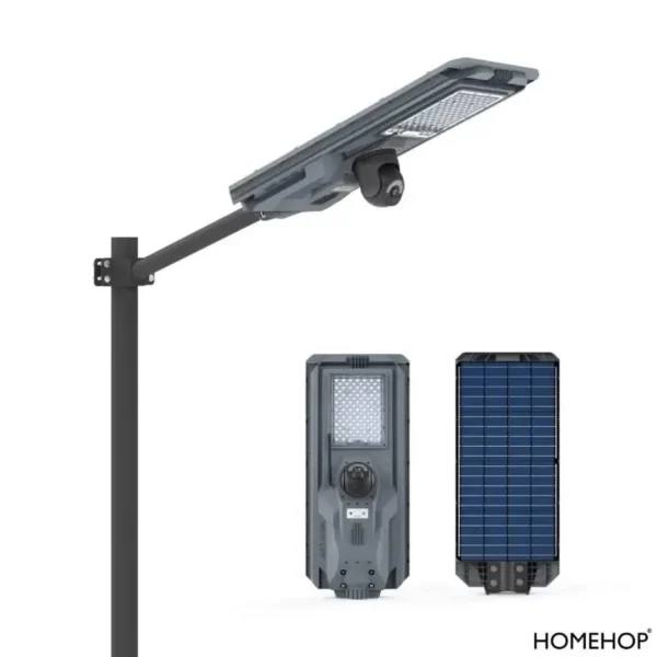 200W Solar Street Light with CCTV Camera | Motion Sensor & Automatic LED Lamp for Outdoor Security
