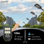 120W Solar Street Light with Automatic Motion Sensor – High-Power Outdoor Lighting for Home & Garden - Image 2