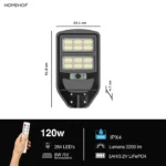 120W Solar Street Light with Automatic Motion Sensor – High-Power Outdoor Lighting for Home & Garden - Image 5