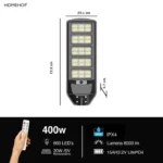 400W Solar LED Street Light – Motion Sensor, Waterproof, with Remote | Outdoor Lighting for Home & Garden - Image 5