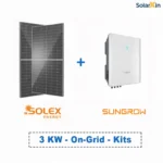3kW On-Grid Solar Kit – Solex DCR Panels with Sungrow Inverter