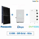 5kW Off-Grid Solar Kit – Panasonic Panels, Deye 3-Phase Inverter, Dyness Tower Lithium Battery