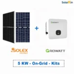 5kW On-Grid Solar Kit – Solex DCR Panels with Growatt Inverter