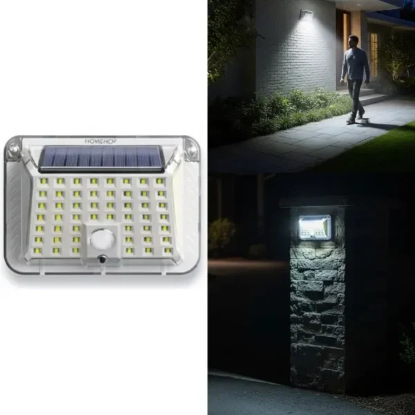 Solar Body Sensing Wall Light – Waterproof Outdoor Security Lamp for Home & Garden (Cool White)