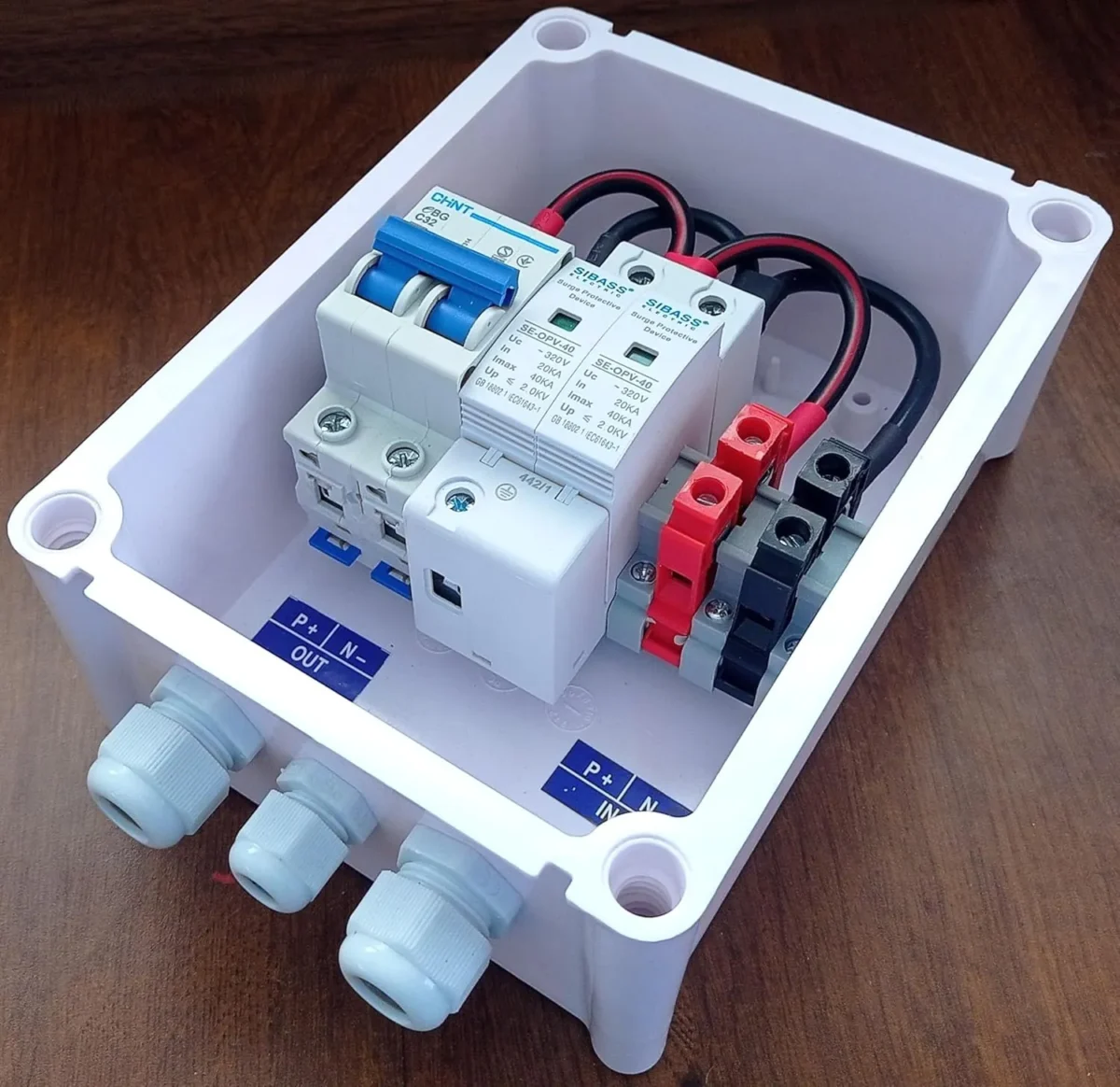 Kenbrook ACDB Single Phase – Inbuilt Chint AC MCB 32A, Sibass AC SPD 320V (1kW – 7kW, 1Ph Chint) - Image 4