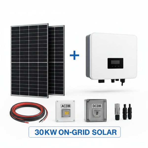 30 kW Commercial Solar Power Plant – High-Performance 3-Phase Grid-Tie Industrial Solar System