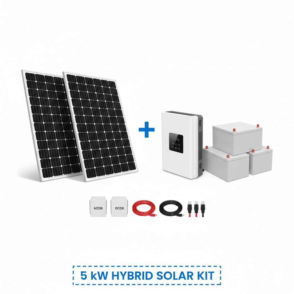 5 kW Hybrid Solar Kit Solutions - SolarXin 5 kW Hybrid Solar System