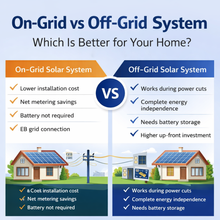 On-Grid vs Off-Grid solar system