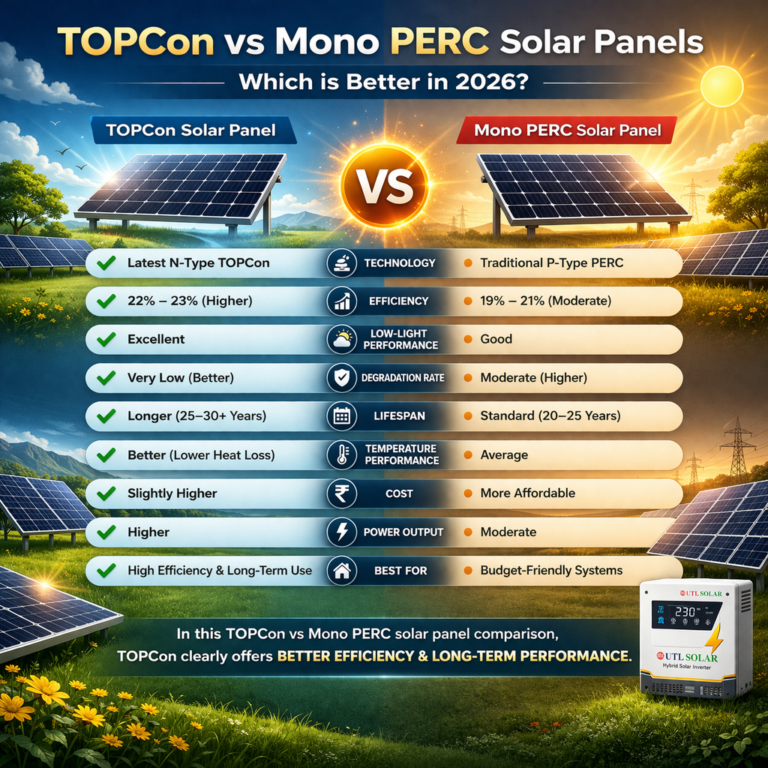 topcon vs mono perc solar panel