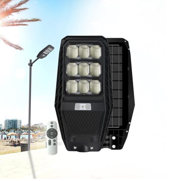 Automatic Solar Street Light Waterproof Road Lights for Home Garden with Remote Control (100W)
