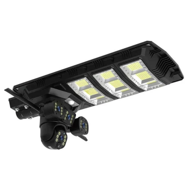 Solar Street Light with CCTV Camera 3 Lens (5MP+5MP+5MP) | 4G SIM | Multi Direction Viewing | Motion Sensor | Night Vision