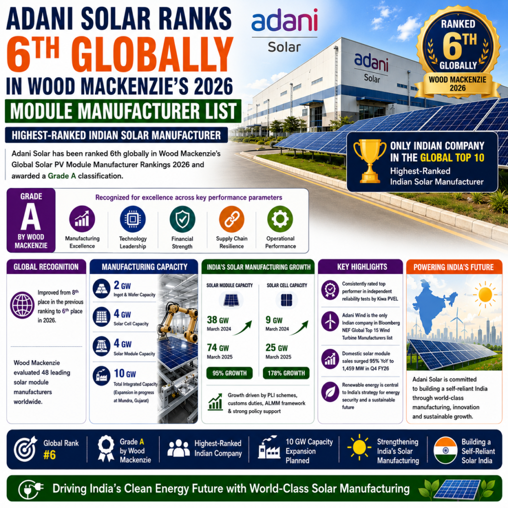 Adani Solar Global Ranking