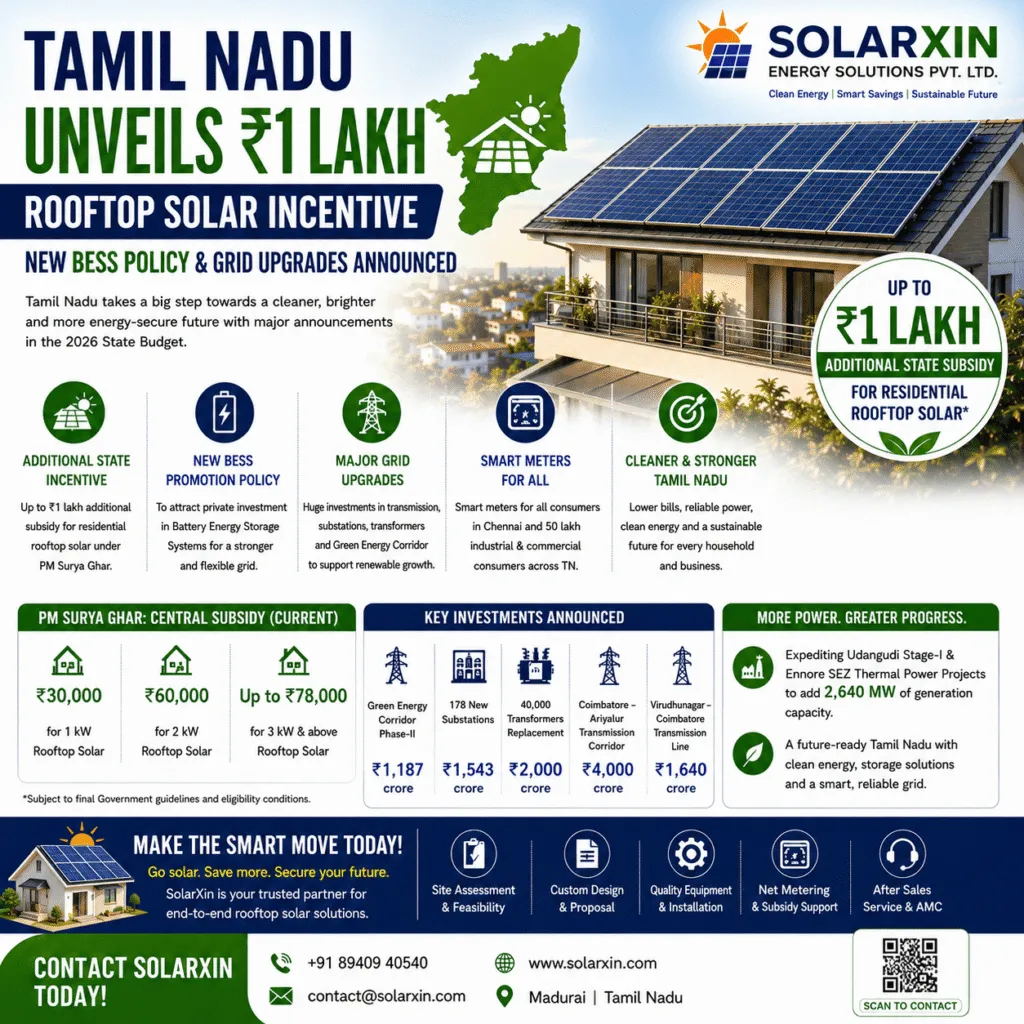 Tamil Nadu Rooftop Solar Subsidy 2026