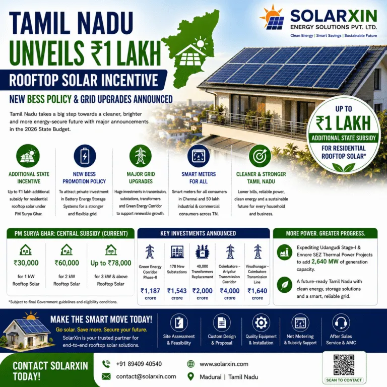 Tamil Nadu Rooftop Solar Subsidy 2026